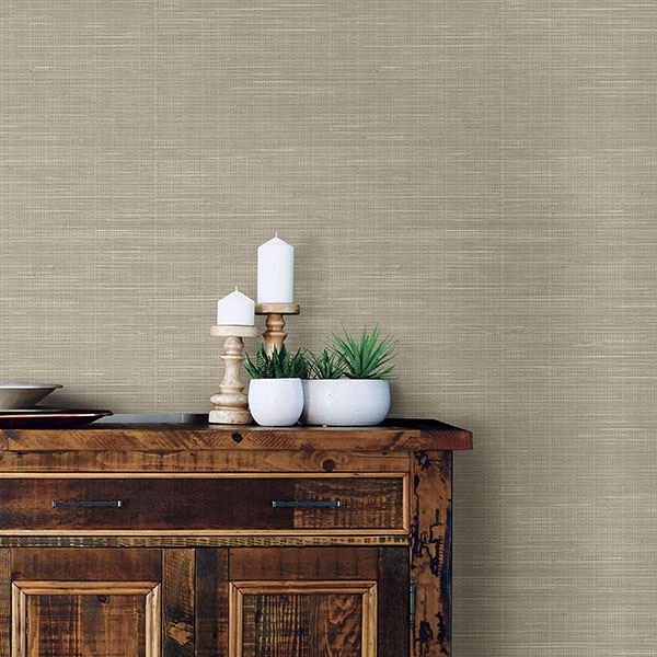Wheat Grasscloth Peel & Stick Wallpaper