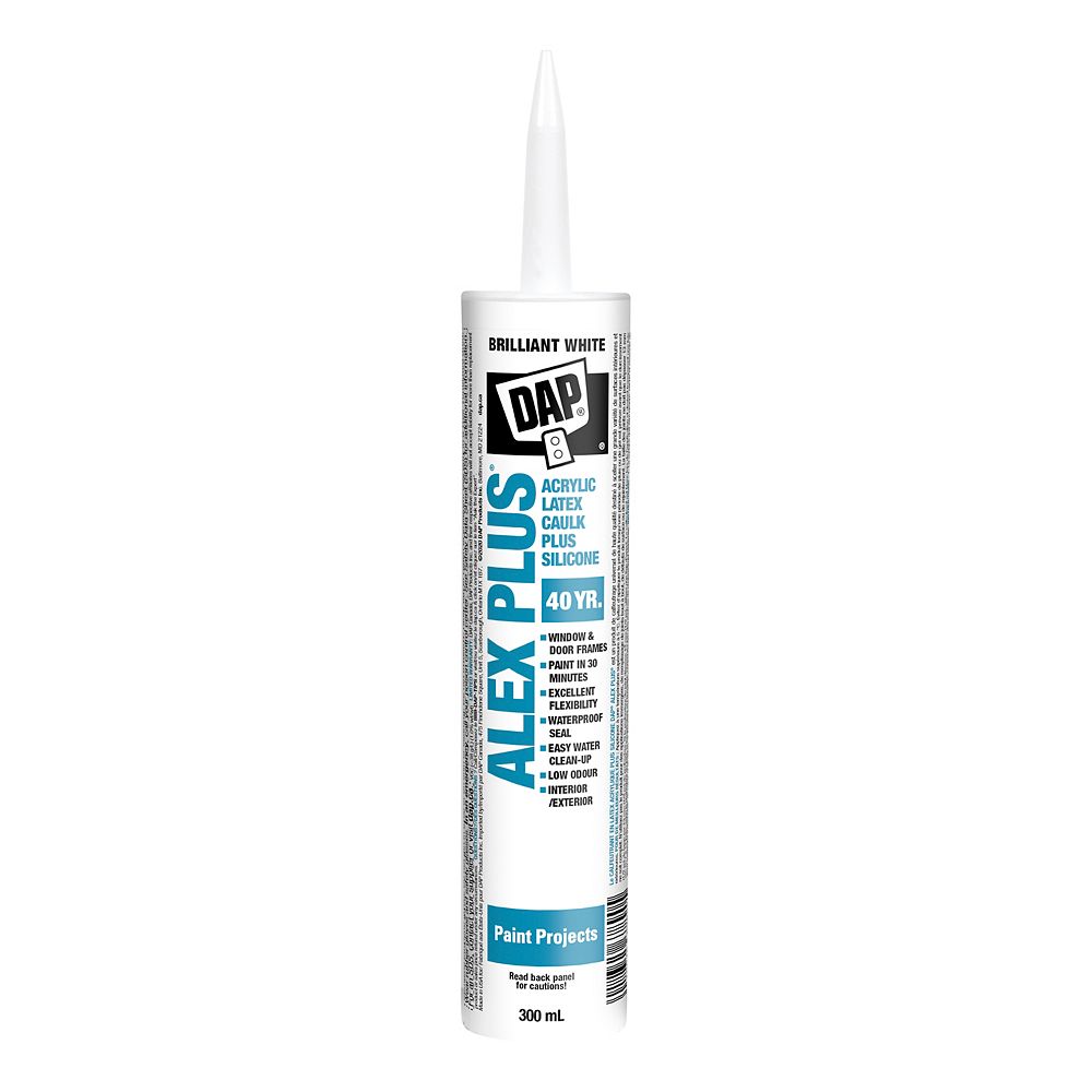 DAP Alex Plus Acrylic Latex Caulk Plus Silicone 300mL