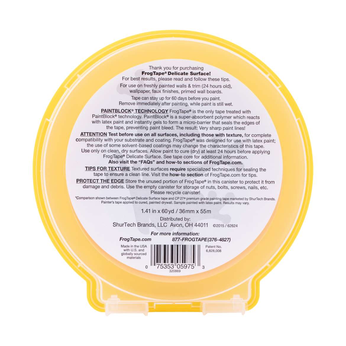 FrogTape® Delicate Surface Painter's Tape - Yellow