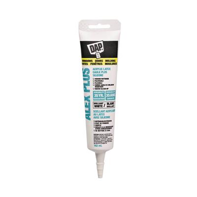 DAP Alex Plus Acrylic Latex Caulk Plus Silicone 162mL (White)