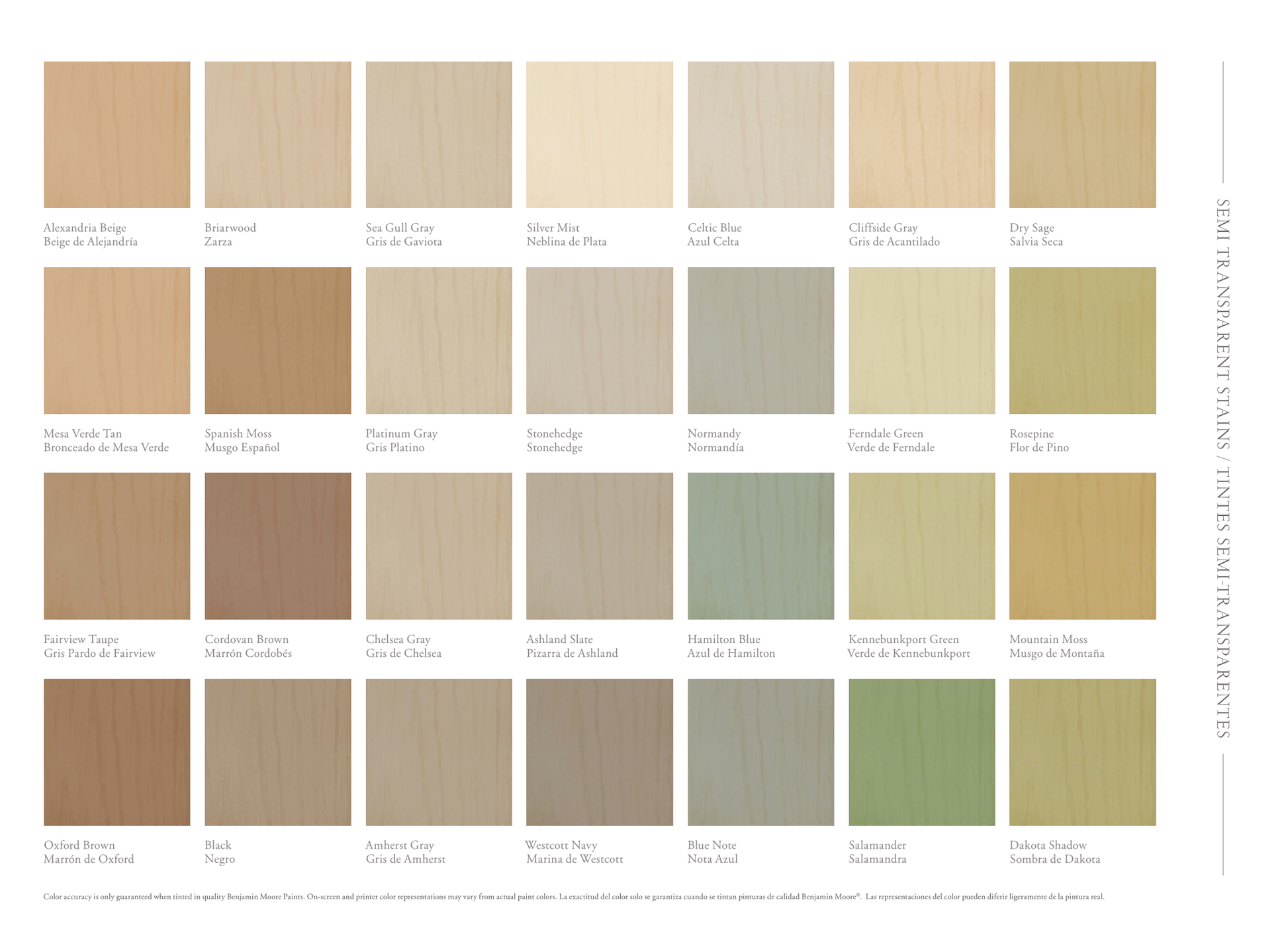 Arborcoat Color Chart Benjamin Radiating Moore Translucent