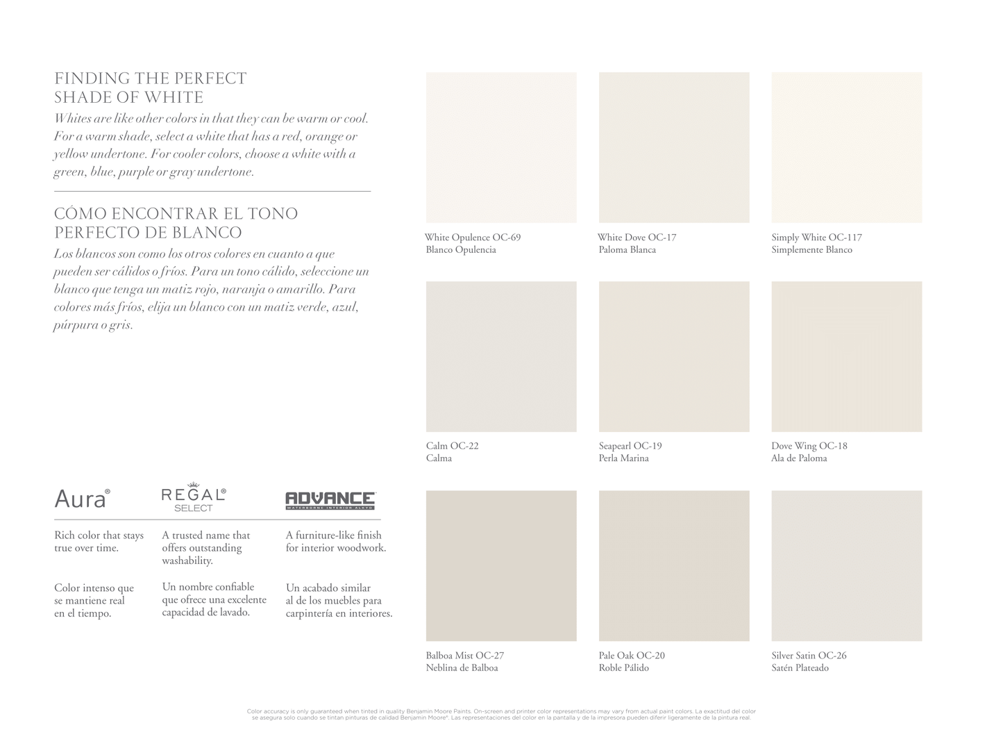 Gentle Whites Brochure